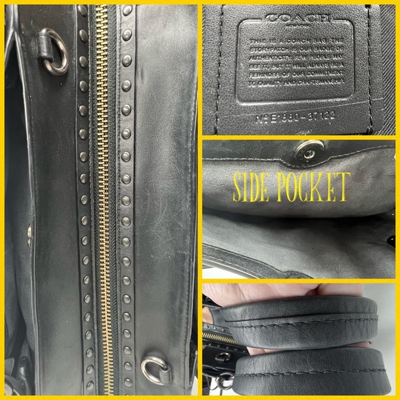 Coach Tattoo Dreamer 36 Chelsey Champlain Fringe Moth Gothic Skull Black Bag - Picture 10 of 15